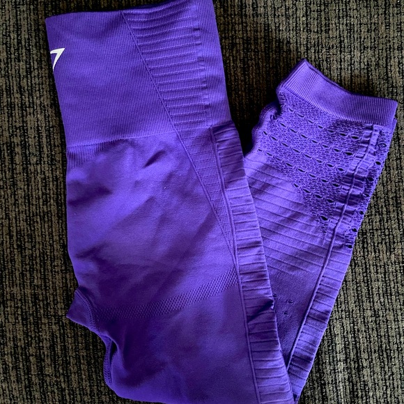 GymShark Vibrant Violet Workout Tights - Picture 1 of 2
